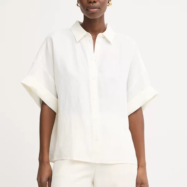 Boss Orange BOSS Orange πουκάμισο γυναικείο με πρόσμιξη λινού C Bisenas