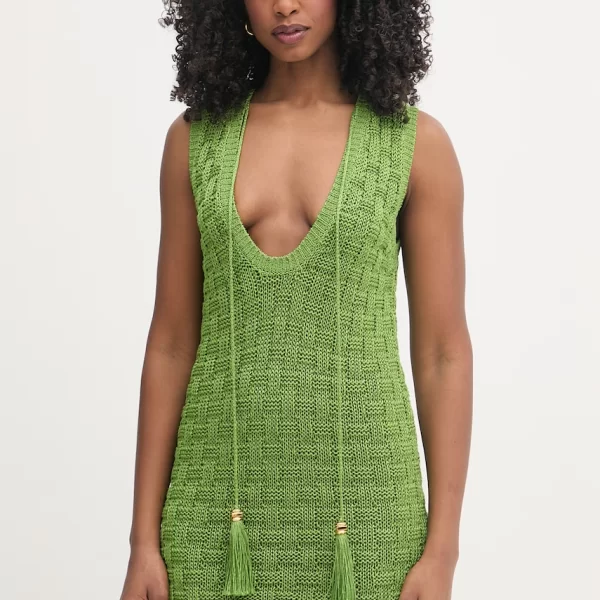 ELISABETTA FRANCHI Elisabetta Franchi φόρεμα πουλόβερ λινό