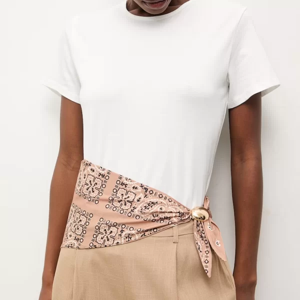 Answear Lab Γυναικείο βαμβακερό T-shirt με μαντίλι Answear.LAB