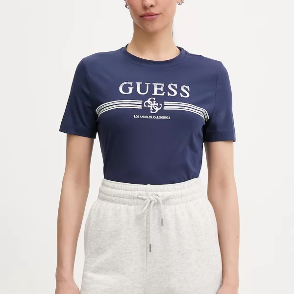 Guess Guess t-shirt γυναικείο βαμβακερό με ελαστάν SIENA