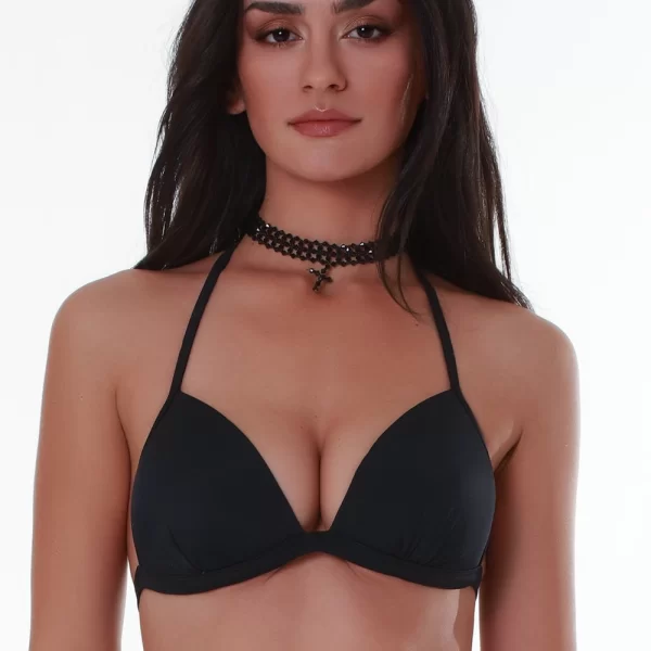 BluePoint Bluepoint γυναικείο μαγιό bikini τρίγωνο top δετό με push up ενίσχυση ''Solids''-26066089-02