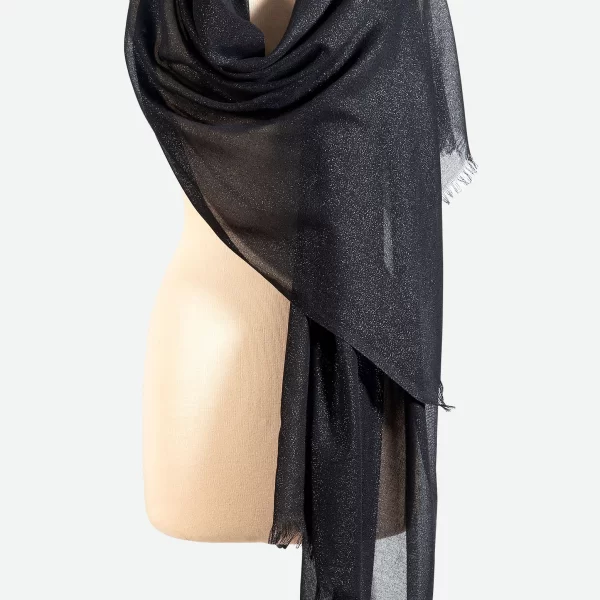 Anna Raxevsky ΜΑΥΡΟ ΜΕΤΑΛΙΖΕ ΕΣΑΡΠΑ/ΠΑΡΕΟ ΜΕ ΜΕΤΑΞΩΤΗ ΥΦΗ