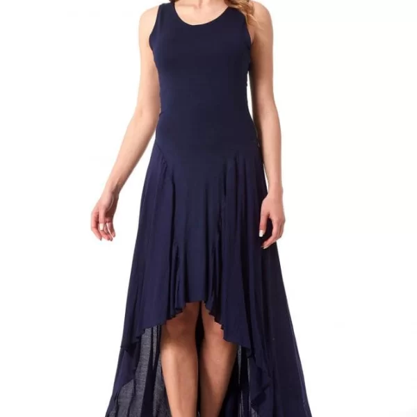 Anna Raxevsky ΜΠΛΕ ΑΣΥΜΜΕΤΡΟ ΜΑΞΙ ΦΟΡΕΜΑ ΜΕ ΣΟΥΡΕΣ