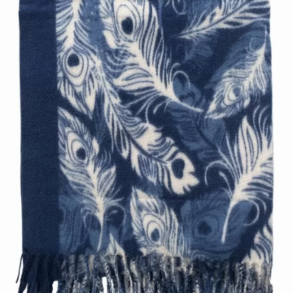 Anna Raxevsky ΜΠΛΕ ΚΑΣΚΟΛ ΜΕ ΛΕΥΚΑ ΦΤΕΡΑ ΠΑΓΩΝΙΟΥ