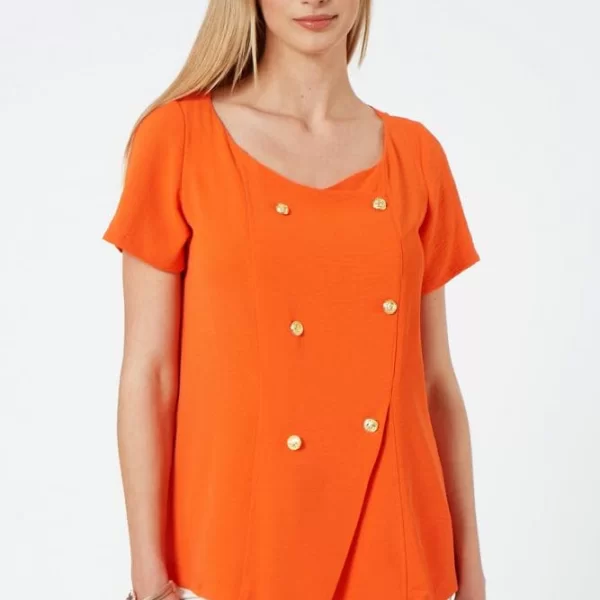 Anna Raxevsky ΠΟΡΤΟΚΑΛΙ ΚΟΝΤΟΜΑΝΙΚΗ ΜΠΛΟΥΖΑ ΦΑΚΕΛΟΣ