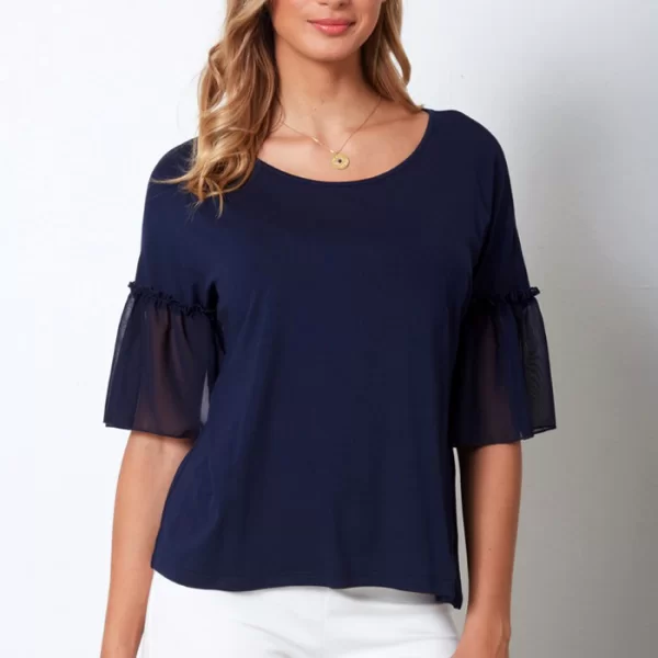 Anna Raxevsky ΜΠΛΕ ΜΠΛΟΥΖΑ ΜΕ ΒΟΛΑΝ ΜΑΝΙΚΙΑ