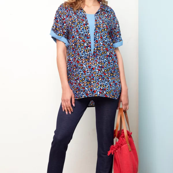 Anna Raxevsky ΜΠΛΕ ΕΛΑΣΤΙΚΟ ΠΑΝΤΕΛΟΝΙ ΤΥΠΟΥ ΤΖΙΝ