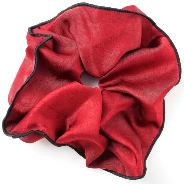 Anna Raxevsky ΚΟΚΚΙΝΟ SCRUNCHIE ΜΕ ΜΑΥΡΟ ΤΕΛΕΙΩΜΑ