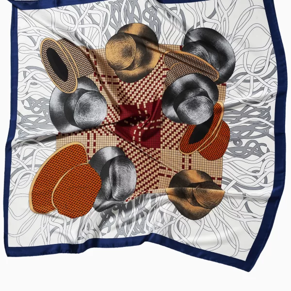 Anna Raxevsky ΛΕΥΚΟ ΜΑΝΤΗΛΙ ΛΑΙΜΟΥ ΜΕ ΜΕΤΑΞΩΤΗ ΥΦΗ ΜΕ ΚΑΠΕΛΑ ΩΣ ΣΧΕΔΙΑ ΣΤΗΝ ΜΕΣΗ