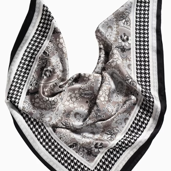 Anna Raxevsky ΜΑΥΡΟ ΜΑΝΤΗΛΙ ΛΑΙΜΟΥ ΜΕ ΜΕΤΑΞΩΤΗ ΥΦΗ ΜΕ ΣΧΕΔΙΑ