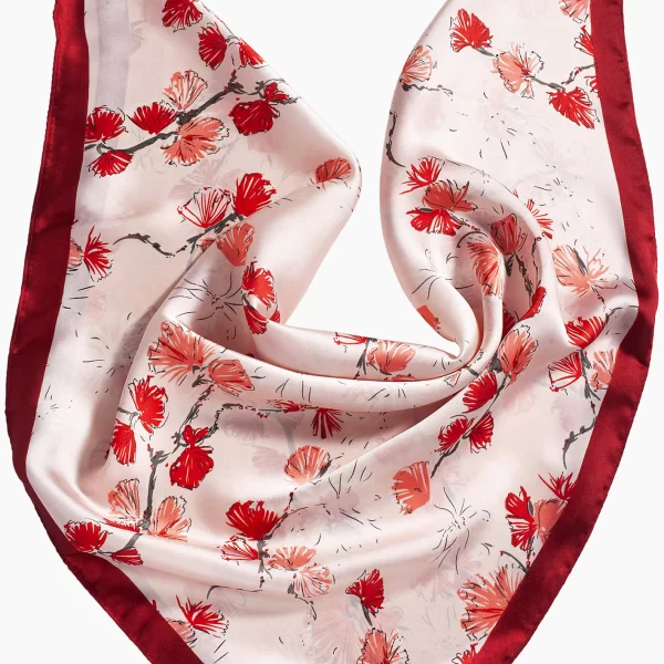 Anna Raxevsky ΡΟΖ ΜΑΝΤΗΛΙ ΛΑΙΜΟΥ ΜΕ ΜΕΤΑΞΩΤΗ ΥΦΗ ΚΑΙ ΚΟΚΚΙΝΑ ΛΟΥΛΟΥΔΙΑ