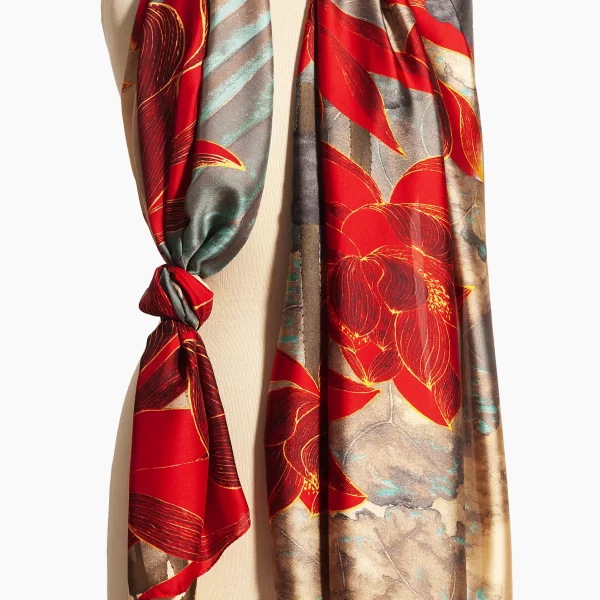 Anna Raxevsky ΕΣΑΡΠΑ ΜΕ ΜΕΤΑΞΩΤΗ ΥΦΗ ΣΕ ΚΟΚΚΙΝΑ ΚΑΙ ΓΗΙΝΑ ΧΡΩΜΑΤΑ