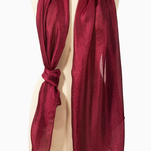 Anna Raxevsky ΣΚΟΥΡΑ ΚΟΚΚΙΝΗ ΕΣΑΡΠΑ ΜΕ ΜΕΤΑΞΩΤΗ ΥΦΗ