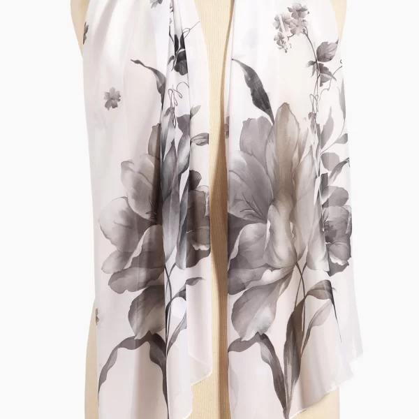 Anna Raxevsky ΛΕΥΚΗ ΕΣΑΡΠΑ ΜΕ ΓΚΡΙ ΛΟΥΛΟΥΔΙΑ