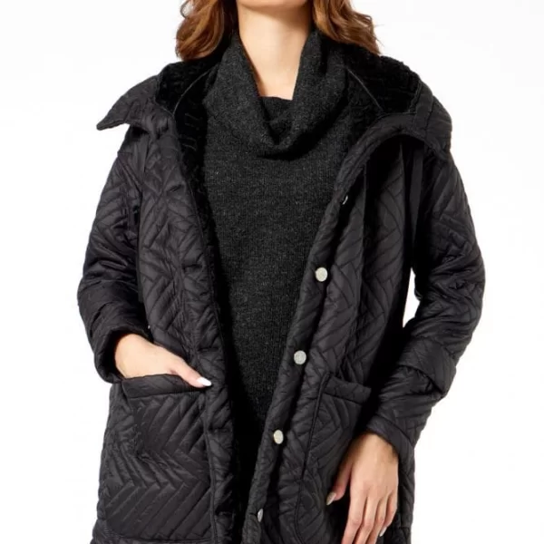 Anna Raxevsky ΜΑΥΡΟ ΚΑΠΙΤΟΝΕ ΜΑΚΡΥ ΜΠΟΥΦΑΝ