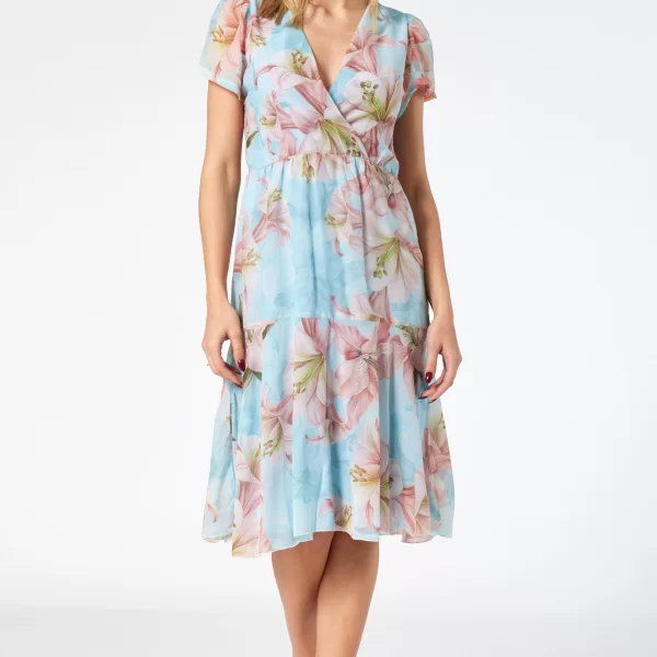 Anna Raxevsky ΦΛΟΡΑΛ ΦΟΡΕΜΑ ΜΟΥΣΕΛΙΝΑ ΜΕ ΒΟΛΑΝ