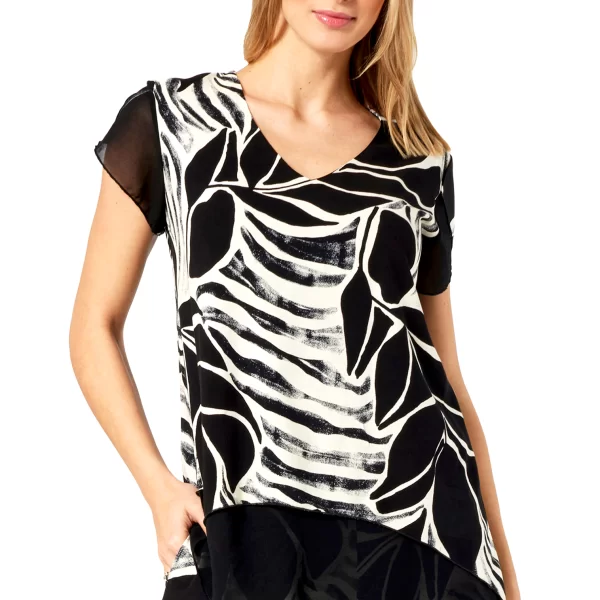 Anna Raxevsky FLORAL ΜΠΛΟΥΖΑ ΜΕ ΜΟΥΣΕΛΙΝΑ