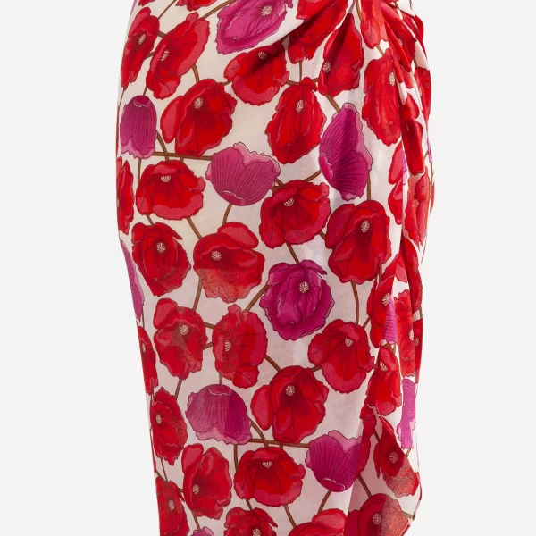 Anna Raxevsky ΛΕΥΚΗ ΕΣΑΡΠΑ ΜΕ ΚΟΚΚΙΝΑ ΛΟΥΛΟΥΔΙΑ