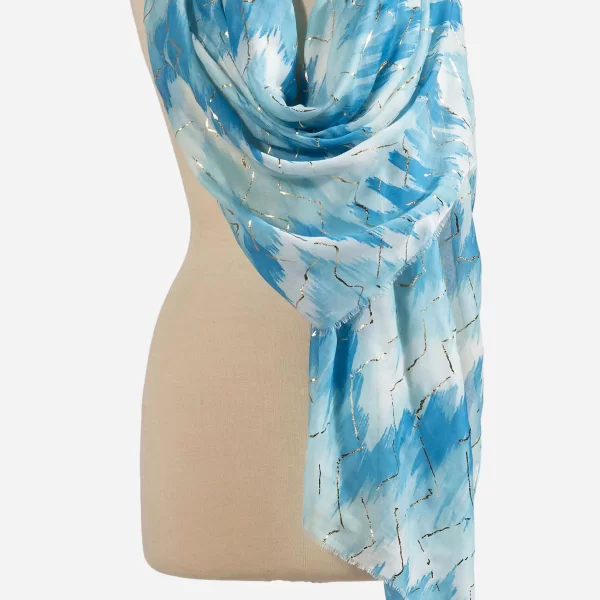 Anna Raxevsky ΓΑΛΑΖΙΑ ΚΑΙ ΛΕΥΚΗ ΕΣΑΡΠΑ ΜΕ ΧΡΥΣΕΣ ΛΕΠΤΟΜΕΡΕΙΕΣ