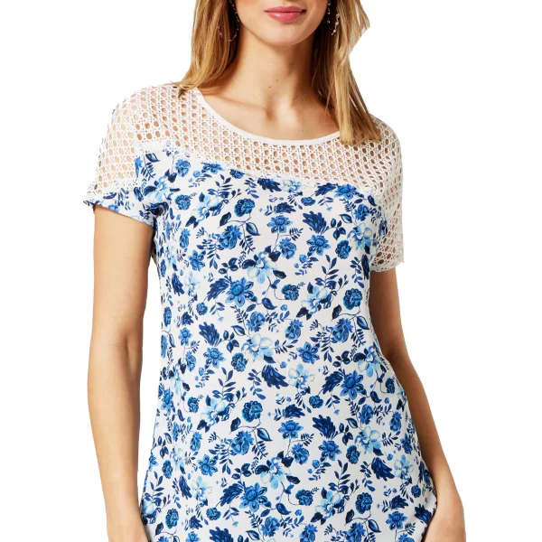 Anna Raxevsky FLORAL ΜΠΛΟΥΖΑ ΜΕ ΔΙΧΤΥ