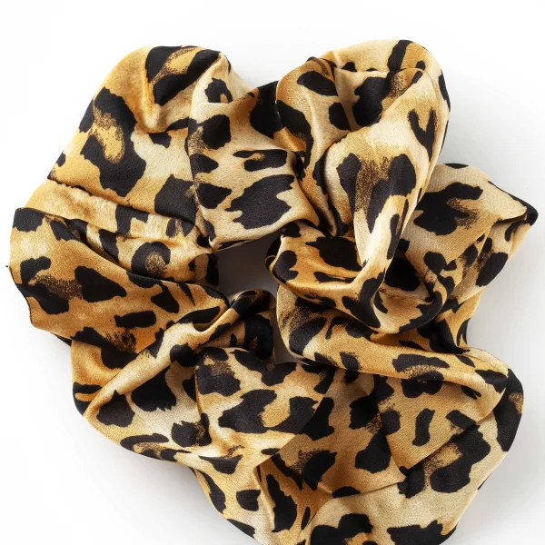 Anna Raxevsky ΚΙΤΡΙΝΟ ΛΕΟΠΑΡ SCRUNCHIE