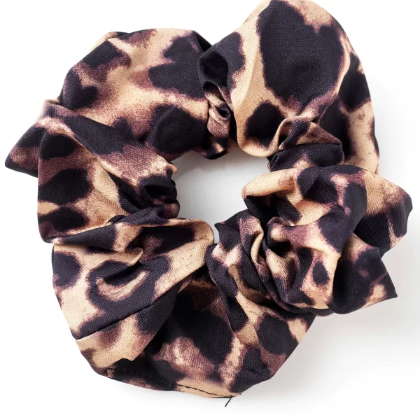 Anna Raxevsky ΜΑΥΡΟ ΛΕΟΠΑΡ SCRUNCHIE