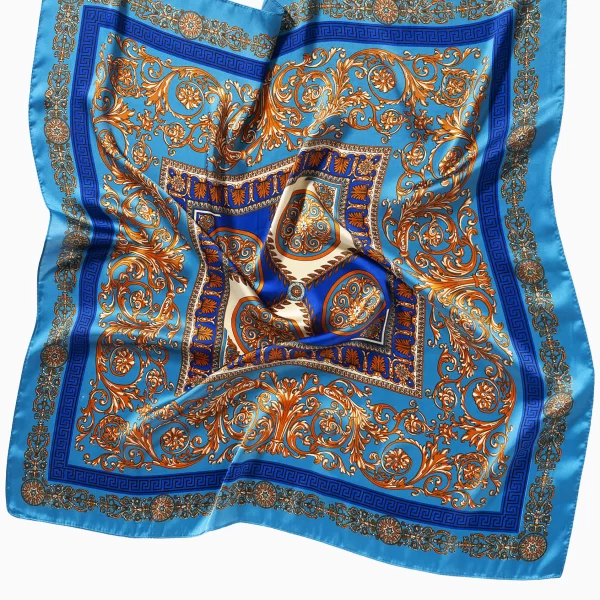 Anna Raxevsky ΜΠΛΕ ΜΑΝΤΗΛΙ ΛΑΙΜΟΥ ΜΕ ΜΕΤΑΞΩΤΗ ΥΦΗ ΜΕ ΧΡΥΣΑ ΣΧΕΔΙΑ