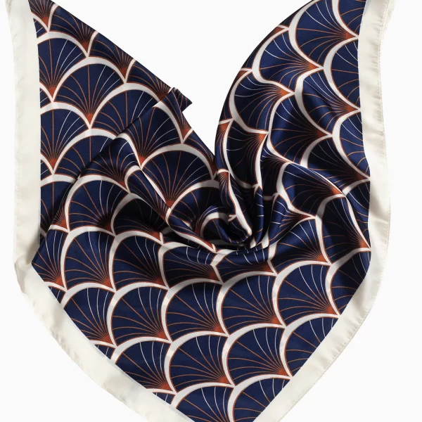 Anna Raxevsky ΜΠΛΕ ΜΑΝΤΗΛΙ ΛΑΙΜΟΥ ΜΕ ΜΕΤΑΞΩΤΗ ΥΦΗ ΜΕ ΛΕΥΚΑ ΗΜΙΚΥΚΛΙΑ