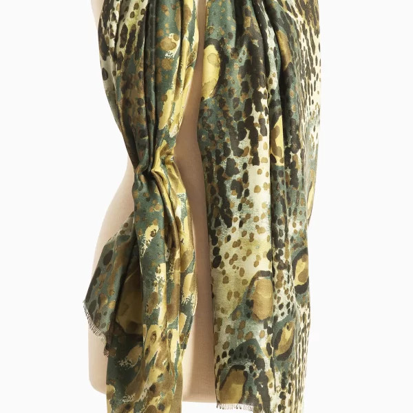 Anna Raxevsky ΠΡΑΣΙΝΗ ΕΣΑΡΠΑ ΜΕ ΣΧΕΔΙΟ ΔΕΡΜΑ ΦΙΔΙΟΥ