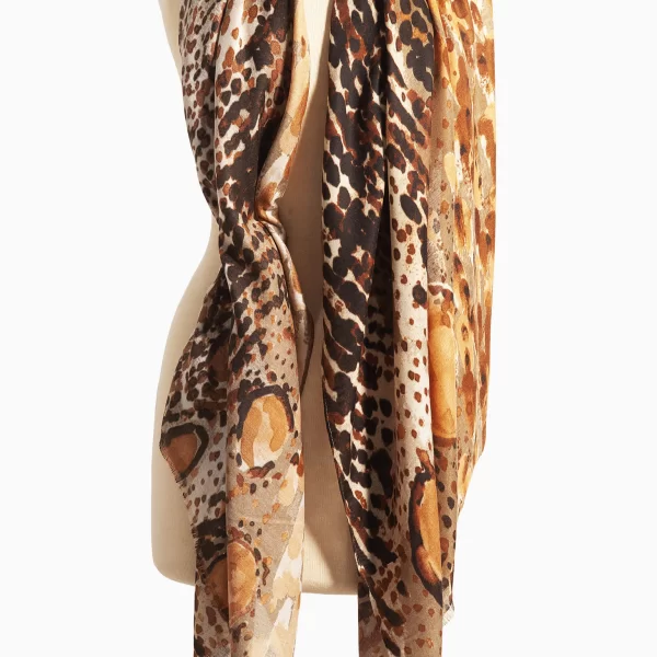 Anna Raxevsky ΚΙΤΡΙΝΗ ΕΣΑΡΠΑ ΜΕ ΣΧΕΔΙΟ ΔΕΡΜΑ ΦΙΔΙΟΥ