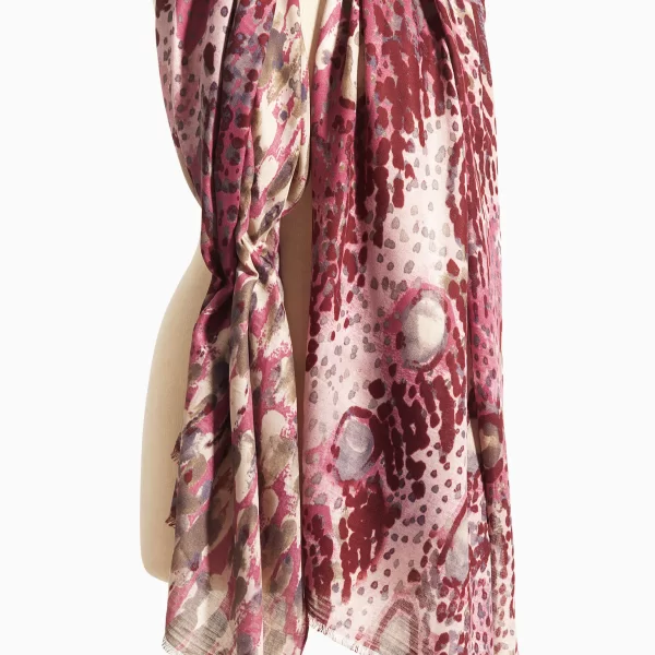 Anna Raxevsky ΚΟΚΚΙΝΗ ΕΣΑΡΠΑ ΜΕ ΣΧΕΔΙΟ ΔΕΡΜΑ ΦΙΔΙΟΥ