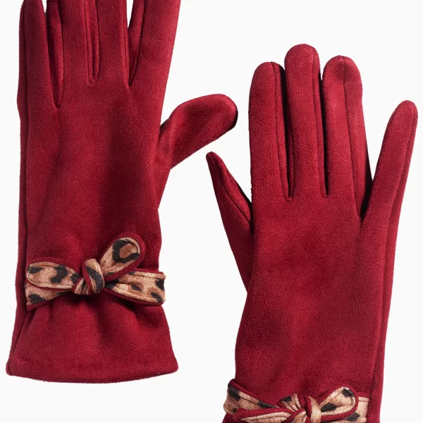 Anna Raxevsky ΚΟΚΚΙΝΑ ΓΑΝΤΙΑ ΜΕ ΛΕΟΠΑΡ ΦΙΟΓΚΟ