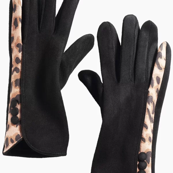 Anna Raxevsky ΜΑΥΡΑ ΓΑΝΤΙΑ ΜΕ ΛΕΟΠΑΡ ΛΕΠΤΟΜΕΡΕΙΑ