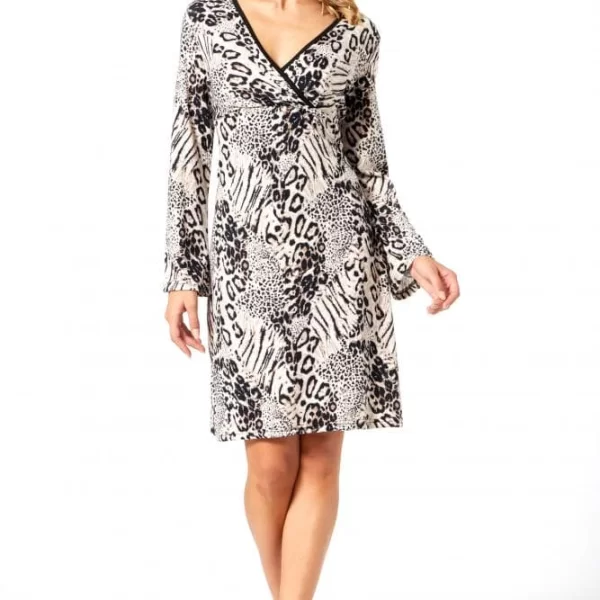 Anna Raxevsky ΚΡΟΥΑΖΕ ΠΛΕΚΤΟ ΦΟΡΕΜΑ ANIMAL PRINT