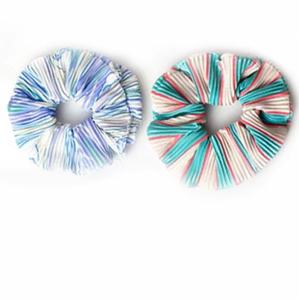 Anna Raxevsky ΔΥΟ ΠΟΛΥΧΡΩΜΑ ΠΛΙΣΕ SCRUNCHIES