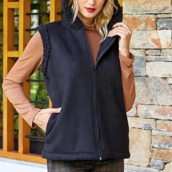 Anna Raxevsky ΜΑΥΡΟ ΣΟΥΕΝΤ ΓΙΛΕΚΟ ΜΕ ΚΟΥΚΟΥΛΑ