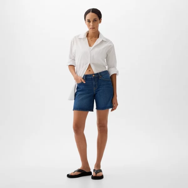 Gap Σορτς GAP 5 Inch Denim Shorts Dark Wash W26