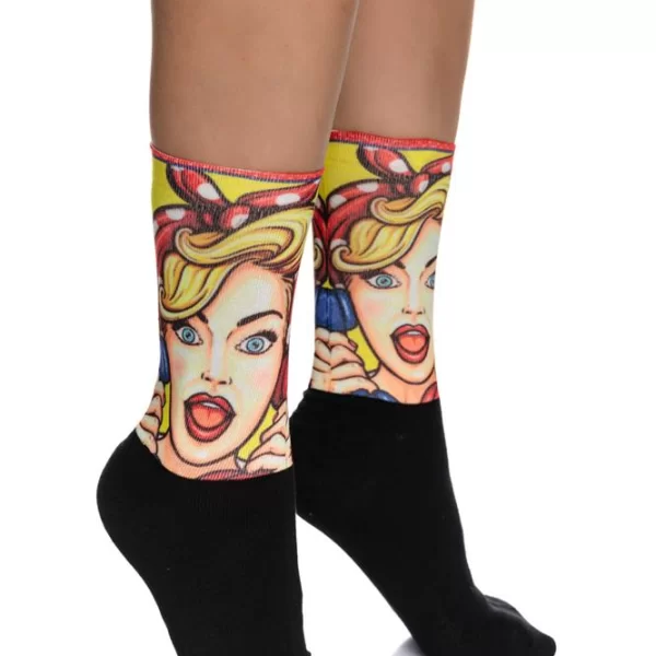 INIZIO ΓΥΝΑΙΚΕΙΑ ΒΑΜΒΑΚΕΡΗ ΚΑΛΤΣΑ ΙΝΙΖΙΟ ΜΕ ΤΥΠΩΜΕΝΟ ΣΧΕΔΙΟ ΓΥΝΑΙΚΕΙΟ ΠΡΟΣΩΠΟ 3196-12 ΜΑΥΡΟ/ΚΙΤΡΙΝΟ