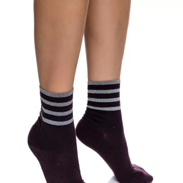 INIZIO ΓΥΝΑΙΚΕΙΑ ΒΑΜΒΟΟ ΚΑΛΤΣΑ INIZIO ΜΕ ΣΧΕΔΙΟ ΧΟΝΤΡΗ ΡΙΓΑ LUREX 3133-2 ΜΠΟΡΝΤΟ/ΑΣΗΜΙ