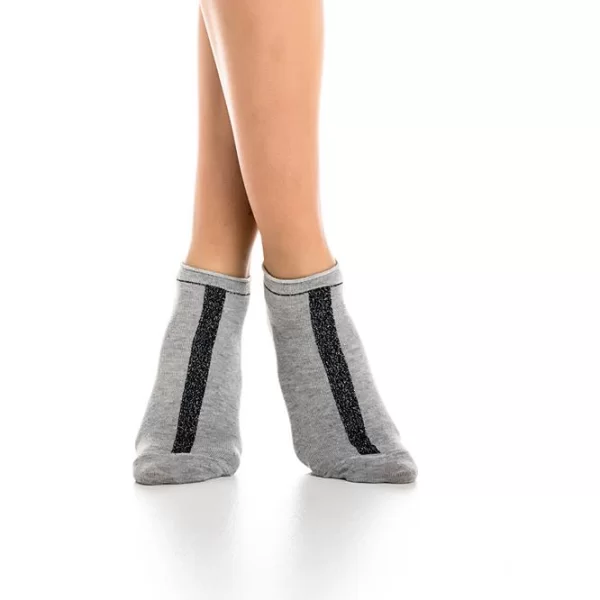 INIZIO ΓΥΝΑΙΚΕΙΑ ΗΜΙΚΟΝΤΗ ΚΑΛΤΣΑ ΜΕ LUREX 3901 ΓΚΡΙ/ΑΣΗΜΙ