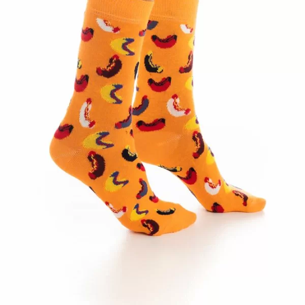 INIZIO ΧΡΩΜΑΤΙΣΤΗ ΒΑΜΒΑΚΕΡΗ ΓΥΝΑΙΚΕΙΑ ΚΑΛΤΣΑ ΜΕ ΣΧΕΔΙΟ ΧΟΤ-ΝΤΟΓΚ 3198-13 ΠΟΡΤΟΚΑΛΙ