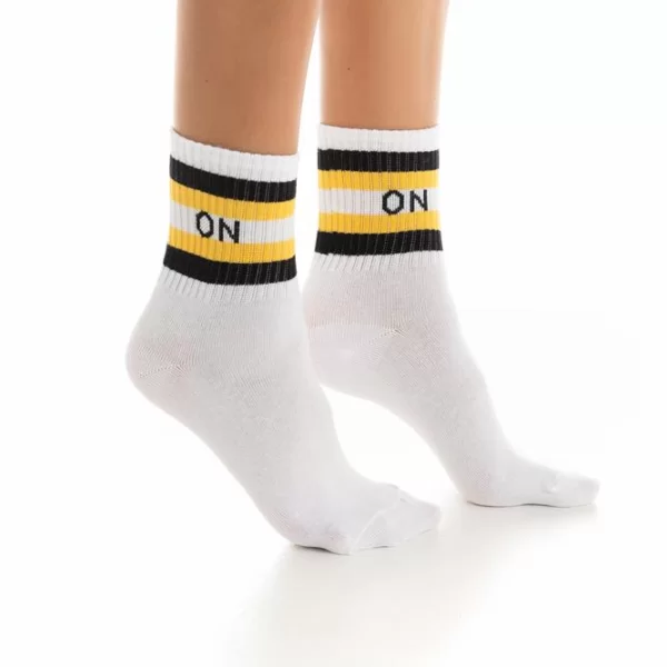 INIZIO ΑΘΛΗΤΙΚΗ ΓΥΝΑΙΚΕΙΑ ΗΜΙΚΟΝΤΗ ΚΑΛΤΣΑ ΣΧΕΔΙΟ 3907-4 ΛΕΥΚΟ/ΚΙΤΡΙΝΟ