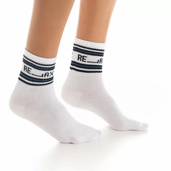 INIZIO ΑΘΛΗΤΙΚΗ ΓΥΝΑΙΚΕΙΑ ΗΜΙΚΟΝΤΗ ΚΑΛΤΣΑ ΣΧΕΔΙΟ 3907-4 ΛΕΥΚΟ/ΜΠΛΕ