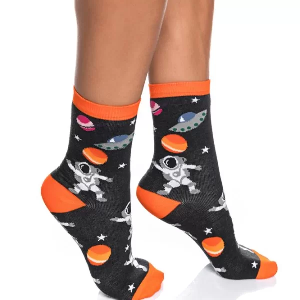 INIZIO ΓΥΝΑΙΚΕΙΑ ΒΑΜΒΑΚΕΡΗ ΚΑΛΤΣΑ ΙΝΙΖΙΟ ΜΕ ΣΧΕΔΙΟ ΑΣΤΡΟΝΑΥΤΗ 3197-08-3 ΑΝΘΡΑΚΙ