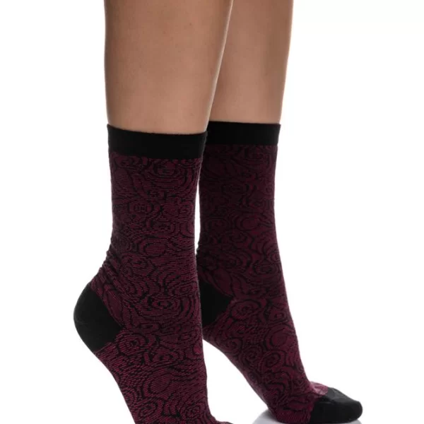 INIZIO ΓΥΝΑΙΚΕΙΑ ΒΑΜΒΑΚΕΡΗ ΚΑΛΤΣΑ ΜΕ ΣΧΕΔΙΟ ΚΕΝΤΗΜΑ 3131-2 ΜΑΥΡΟ/ΜΠΟΡΝΤΟ