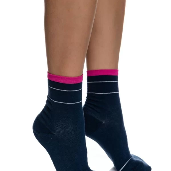 INIZIO ΓΥΝΑΙΚΕΙΑ ΒΑΜΒΑΚΕΡΗ ΚΑΛΤΣΑ ΜΕ ΣΧΕΔΙΟ ΛΕΠΤΗ ΡΙΓΑ LUREX 3132-3 ΜΠΛΕ