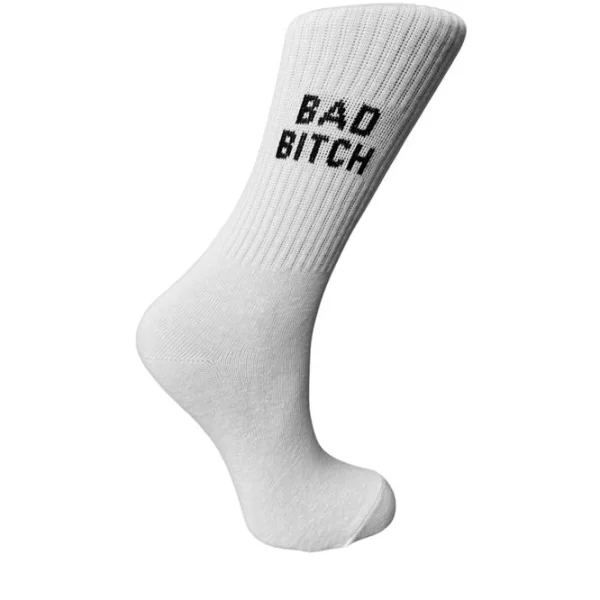 INIZIO ΓΥΝΑΙΚΕΙΑ ΒΑΜΒΑΚΕΡΗ ΚΑΛΤΣΑ ΙΝΙΖΙΟ ΣΧΕΔΙΟ BAD BITCH 3197-27 ΛΕΥΚΟ