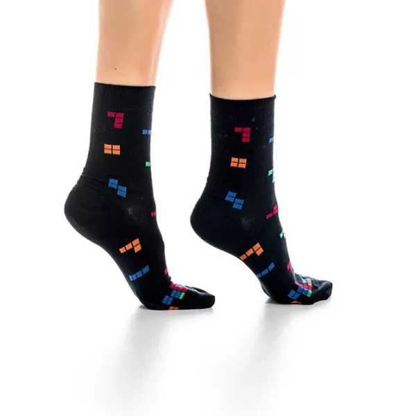 INIZIO ΒΑΜΒΑΚΕΡΗ ΓΥΝΑΙΚΕΙΑ ΚΑΛΤΣΑ INIZIO ΜΕ ΣΧΕΔΙΟ TETRIS 3103 ΜΠΛΕ