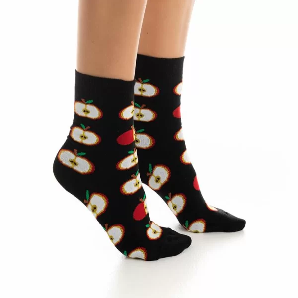 INIZIO ΒΑΜΒΑΚΕΡΗ ΓΥΝΑΙΚΕΙΑ ΚΑΛΤΣΑ INIZIO ΜΕ ΣΧΕΔΙΟ ΜΗΛΑ 3119-3 ΜΑΥΡΟ/ΚΟΚΚΙΝΟ