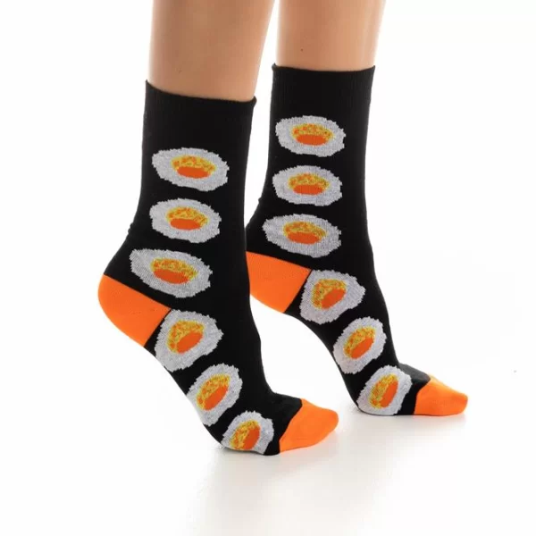 INIZIO ΒΑΜΒΑΚΕΡΗ ΓΥΝΑΙΚΕΙΑ ΚΑΛΤΣΑ INIZIO ΜΕ ΣΧΕΔΙΟ ΑΥΓΑ 3120-2 ΜΑΥΡΟ/ΠΟΡΤΟΚΑΛΙ